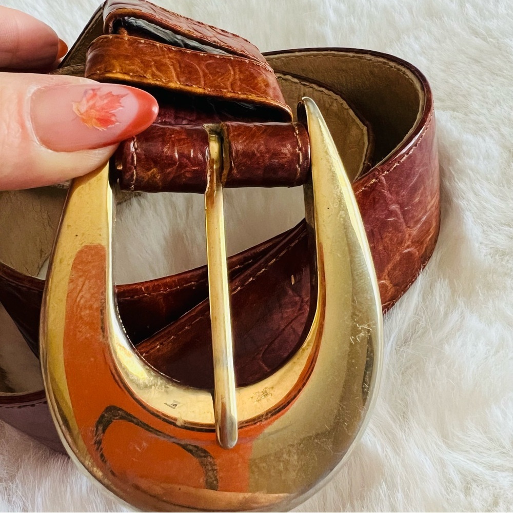 Vintage Jaeger Leather Belt – Made in England 
Size 28”